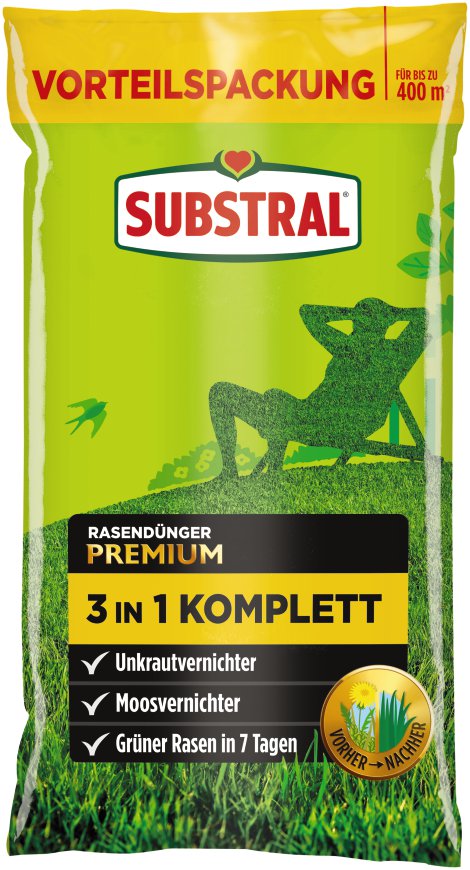 SUBSTRAL® 3 in 1 Komplett Rasendünger 14 kg