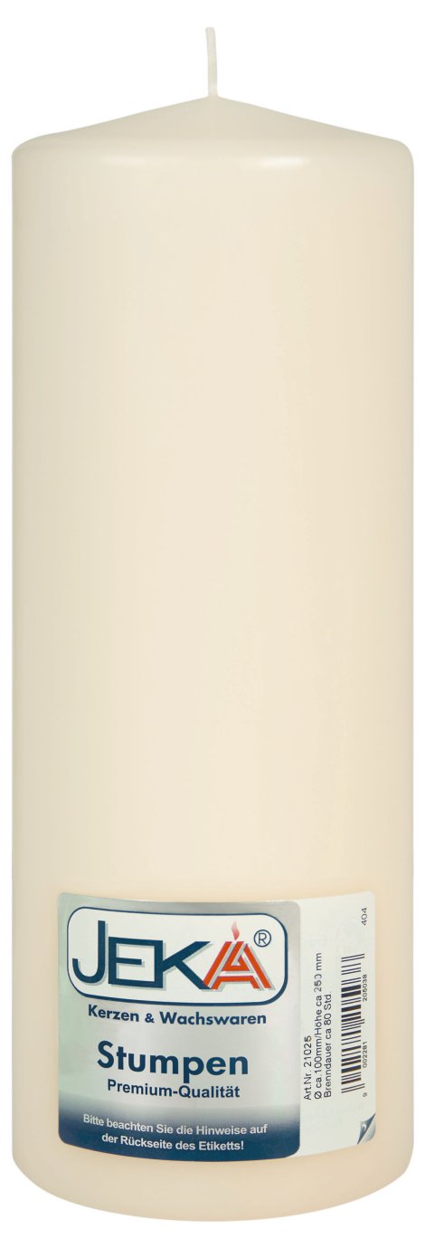 JEKA Stumpenkerze Champagne 100x250 mm (ØxH)