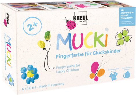 KREUL Fingerfarbe für Glückskinder 50 ml 6er-Set