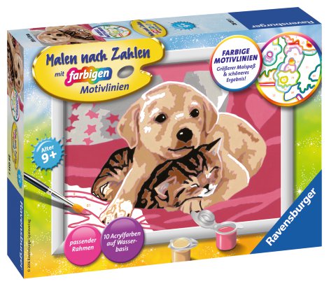 RAVENSBURGER Malen nach Zahlen Beste Freunde