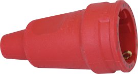 KOPP Schutzkontakt-Gummikupplung mit Knickschutz groß Rot
