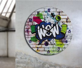 Wanduhr Street Art Wow