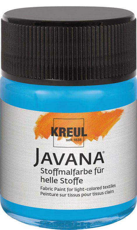 KREUL Stoffmalfarbe für helle Stoffe Azurblau 50 ml
