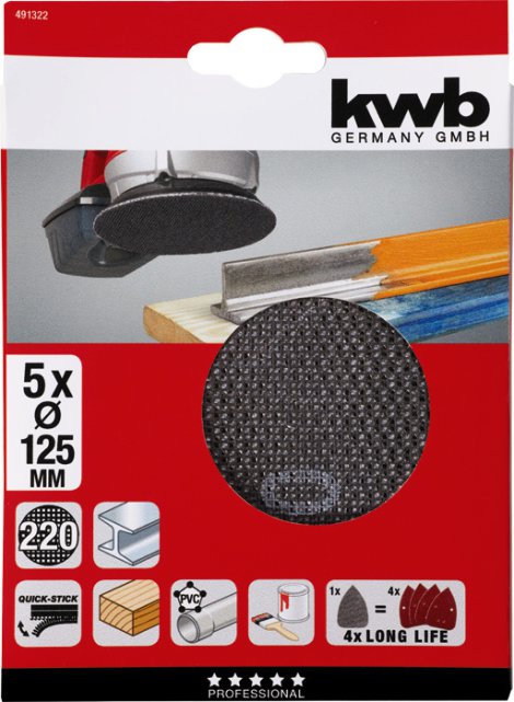 KWB Schleif-Gitterscheibe Q-Stick K200 Ø 125 mm