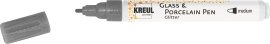 KREUL Malstift Glass & Porcelain Glitter Medium Anthrazit