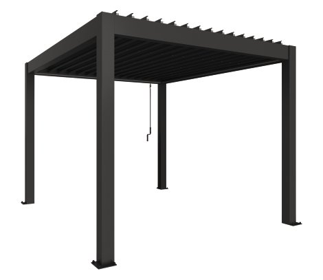 BIOHORT Pergola Dunkelgrau-Metallic 3x3,5 m