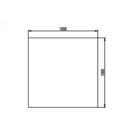 HAAS+SOHN Bodenplatte A-Form 100x100 cm   - Quadratisch, klar