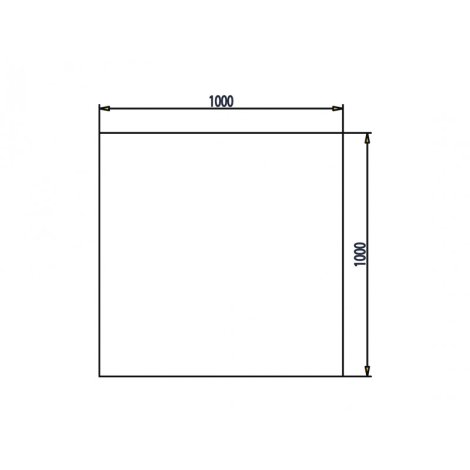 HAAS+SOHN Bodenplatte A-Form 100x100 cm 6 mm - Quadratisch, klar