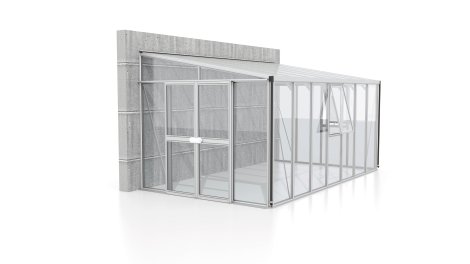 VITAVIA Anlehngewächshaus Helena 11900 ESG 3 mm Aluminium