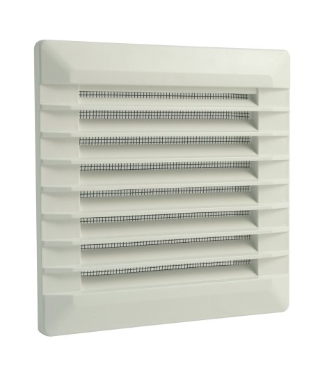 Lüftungsgitter für Hohlwände Innen & Außen Weiß 140x140 mm