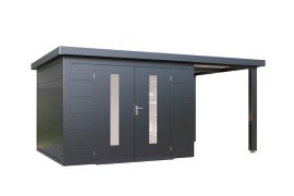 WOLFF FINNHAUS Gartenhaus Elvar 5424 Anthrazit