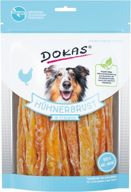 DOKAS Hundesnack Entenbrust in Streifen, 250 g