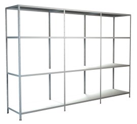 SCHULTE REGALWELT Grund + Anbauregal 12 Böden Weiß