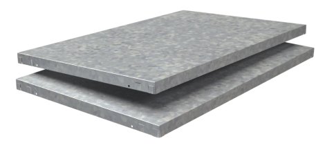 SCHULTE REGALWELT Fachboden PowerMax verzinkt 80x50 cm, 2 Stk.