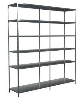 SCHULTE REGALWELT Grund + Anbauregal 12 Böden verzinkt