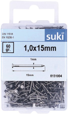 SUKI Rundkopfstift vermessingt 2,0x25 mm 50 Stk.