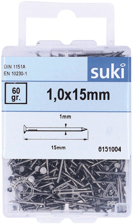 SUKI Rundkopfstift vermessingt 2,0x25 mm 50 Stk.