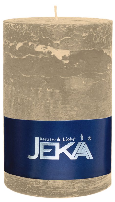 JEKA Rustik Stumpenkerze Taupe 70x100 mm (ØxH)