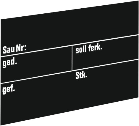 Stalltafel für Schweine 30x20 cm