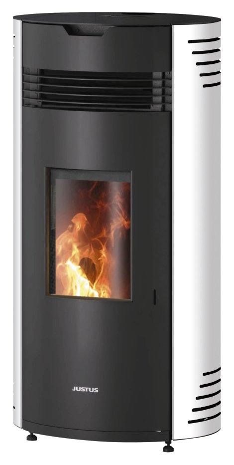 ORANIER Pelletofen Norta Seidenweiß 2,4-8 kW (Anschluss oben)