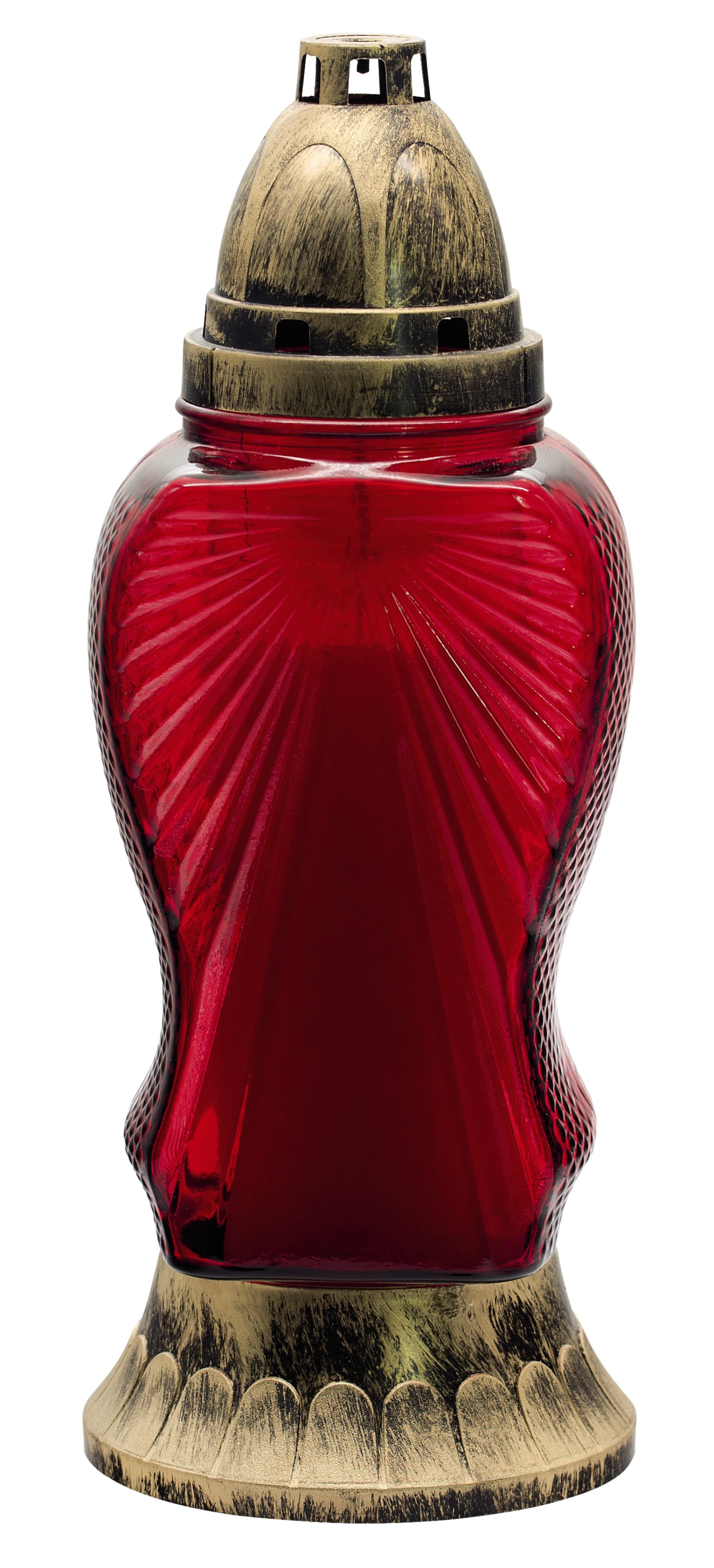 JEKA Glas-Grablampe mit Einsatz 115x290 mm (ØxH) Rot