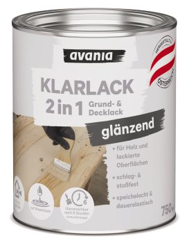 AVANIA Klarlack farblos Glänzend 750 ml
