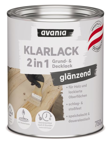 AVANIA Klarlack farblos Glänzend 750 ml