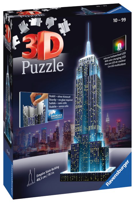 RAVENSBURGER Puzzle 3D Empire State Building bei Nacht