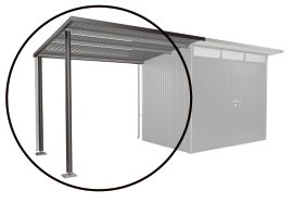 BIOHORT Seitendach für Gerätehaus AvantGarde dunkelgrau