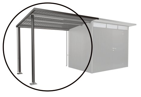 BIOHORT Seitendach für Gerätehaus AvantGarde dunkelgrau