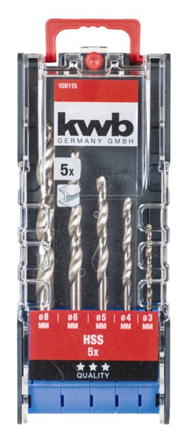 KWB Metallbohrersatz HSS Powerbox 5-tlg.