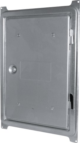 Kamintür aus verzinktem Stahlblech mit Vierkantverschluss 300x200 mm