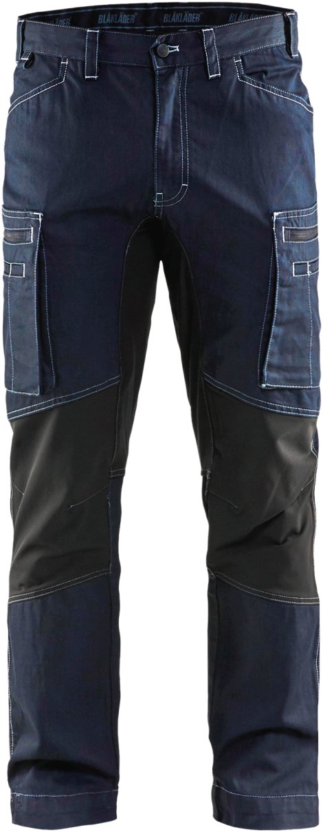 BLÅKLÄDER Service Bundhose Stretch-Denim Marine/Schwarz 52