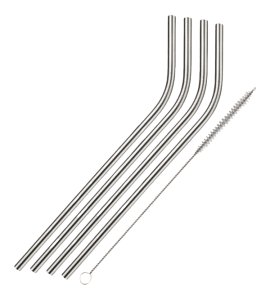 Trinkhalm Edelstahl mit Bürste 4-tlg.