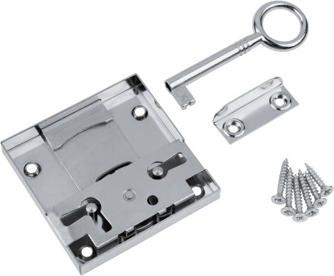 SUKI Möbel-Aufschraubschloss vernickelt 30 mm 1 Stk.