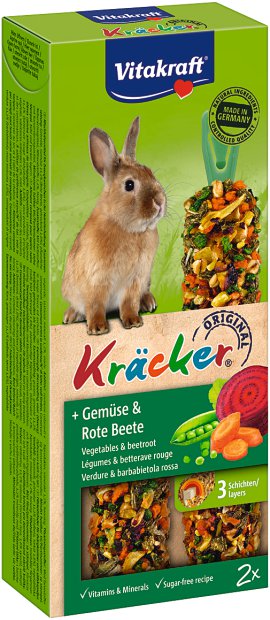 VITAKRAFT Gemüse Kräcker Zwergkaninchen 2er-Pack
