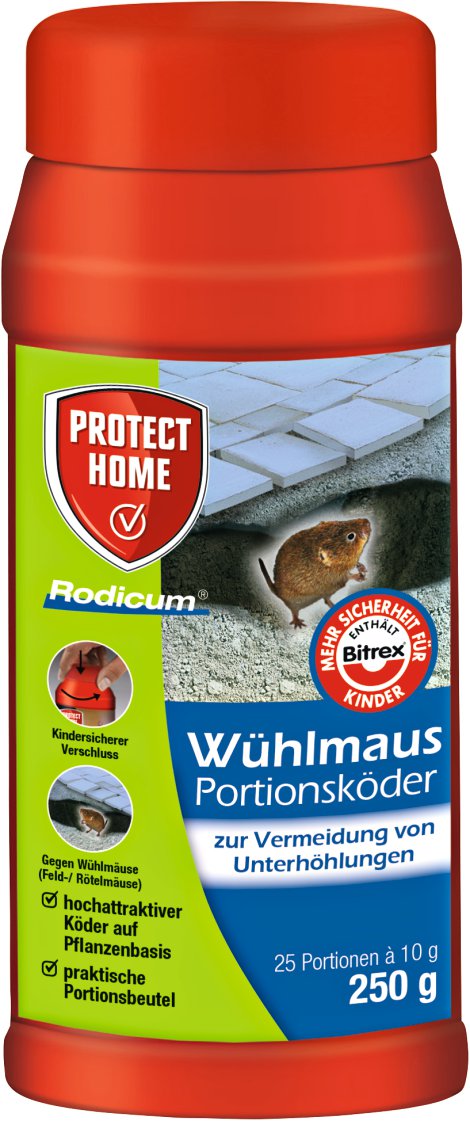 PROTECT HOME Rodicum Wühlmaus Portionsköder 250 g