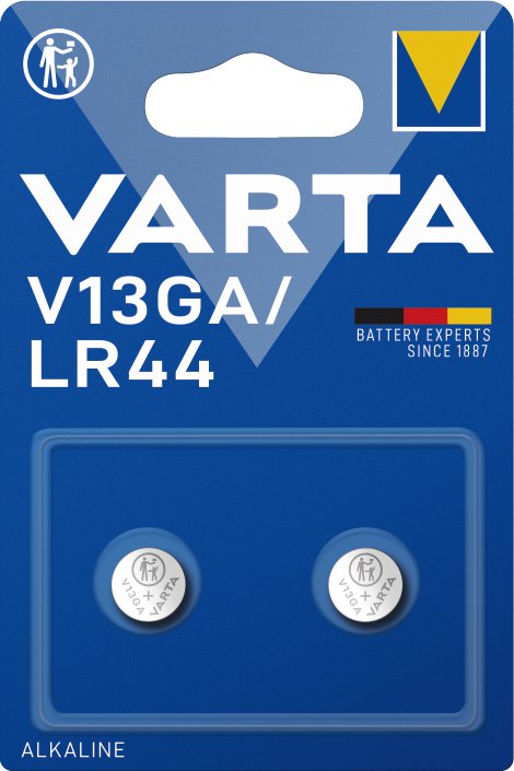 VARTA Alkaline Knopfzelle V13GA, LR44 1,5V 2er Pack