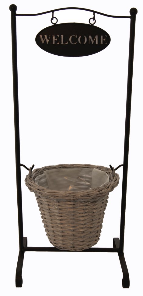 Pflanzampel Welcome Grau 31x24x75 cm