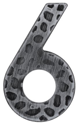 ALPERTEC Hausnummer 6 Eisen 120x55 mm