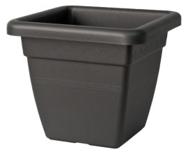 EURO3PLAST Pflanzenkübel Krea quadratisch Anthrazit