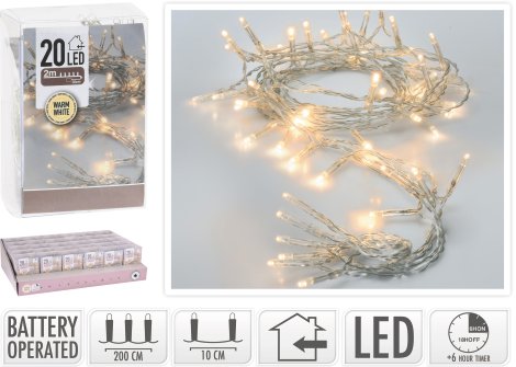 LED-Beleuchtung Warmweiß 20 LED 2m