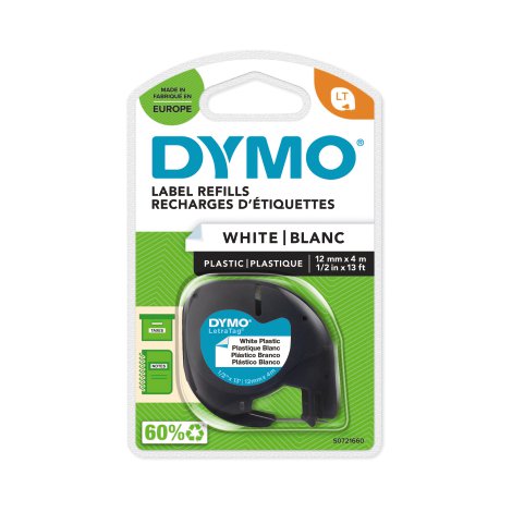 DYMO Schriftband LT Weiß/Schwarz