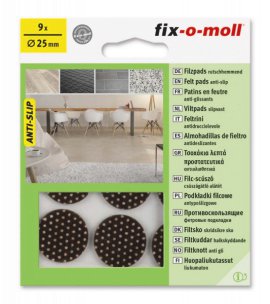 SUKI Anti-Rutschfilzpad Klebend Braun, 9 Stk.