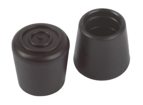 SUKI Rohrkappen Rutschhemmend Schwarz 18 mm, 4 Stk.