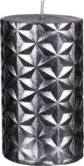 SAFE CANDLE Kerze Rustic Grau 110x70 mm