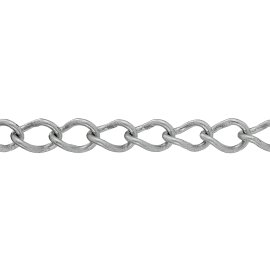 Werksnormkette gedreht, oval, galvanisch verzinkt und chromatiert auf Rolle