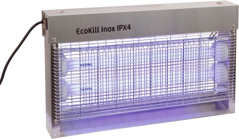 Fliegenvernichter EcoKill Inox IPX4, 2 x 15 Watt