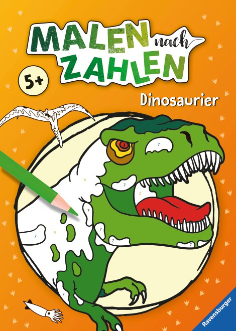 RAVENSBURGER Buch Malen nach Zahlen Dinosaurier