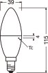 OSRAM LED-Kerze Retrofit Classic B 60 weiß E14 7,5W